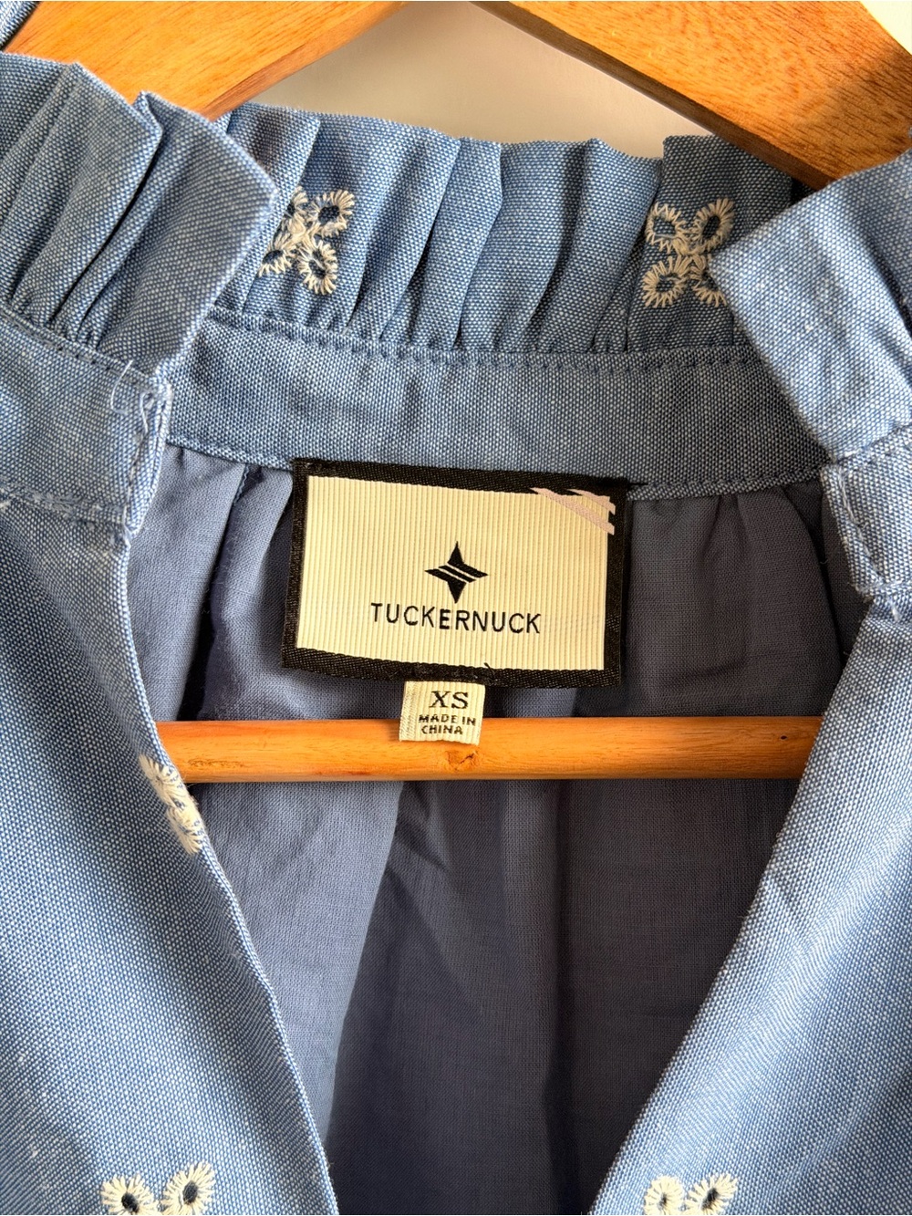 NWOT TUCKERNUCK Chambray Embroidered Crawford Dress - Picture 6 of 13